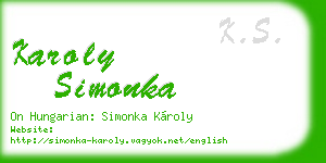 karoly simonka business card